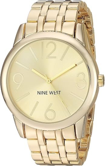 Nine West Women's Gold-Tone Bracelet Watch